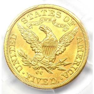 1893年CCミント リバティ金貨ハーフイーグ...の詳細画像3