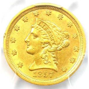 1857-D リバティ金貨 クォーターイーグル...の詳細画像4