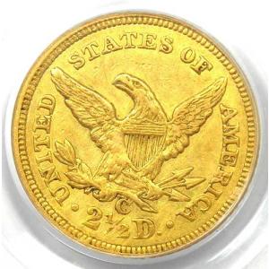 1844年Cミント リバティ金貨 クォーターイ...の詳細画像3
