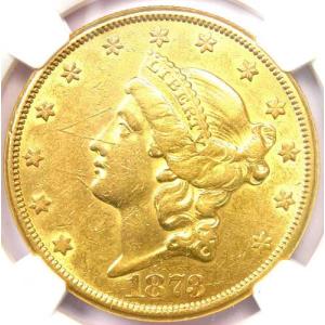 1873年CC刻印 リバティゴールド ダブルイーグル 20ドル カーソンシティコイン - NGC鑑定済み AU詳細