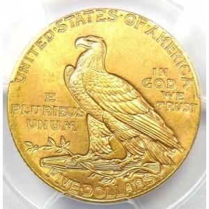 1909年インディアン金貨ハーフイーグル(5ド...の詳細画像3