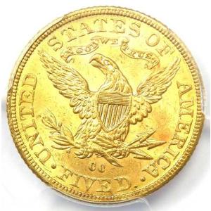 1891年CCミント発行のリバティ金貨ハーフイ...の詳細画像3