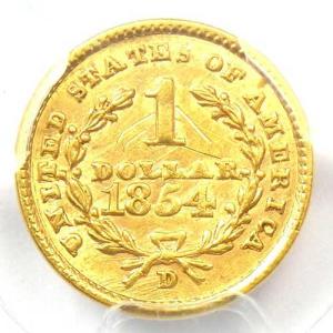 1854年Dミント リバティ金貨 G$1 - ...の詳細画像3