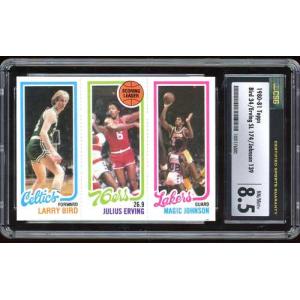 1980 Topps バード、アービング、マジック ルーキーカード RC HOF - CSG認定 8.5 (NM/MT+)