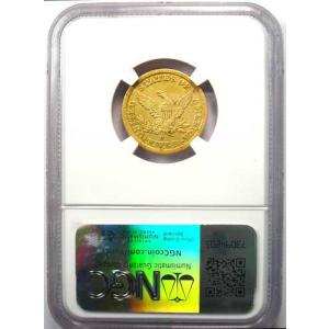 1843-D リバティ金貨ハーフイーグル 5ド...の詳細画像2