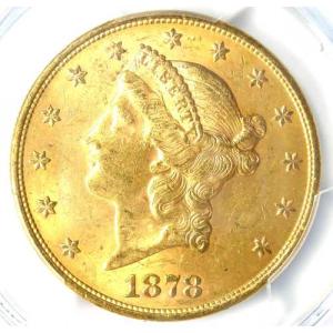 1878年Sミント リバティ金貨 ダブルイーグ...の詳細画像4