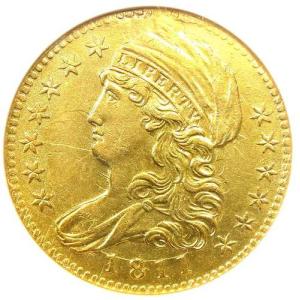 1811年キャップドバスト金貨ハーフイーグル5ドル硬貨 - ANACS AU認定詳細 - 希少品！