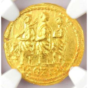 ブルータス・コソン 金貨 AV スタテル ローマコイン 紀元前54年 - NGC チョイス MS UNC - 5/5 ストライク