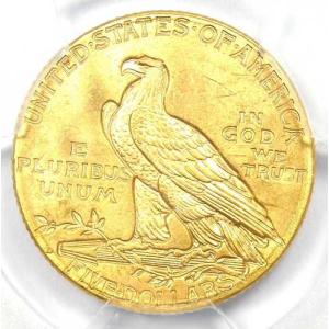 1909年Dミント インド金貨ハーフイーグル5...の詳細画像3