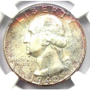 1942年プルーフワシントンクォーター25セント硬貨 - NGC PR68+ CACおよびプラスグレード - 6,000ドル以上の価値