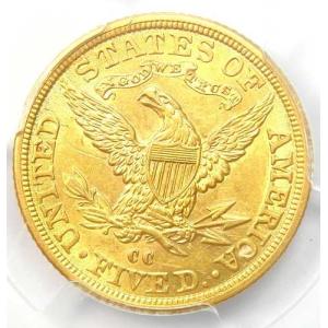 1882年CC刻印 リバティ金貨ハーフイーグル...の詳細画像3