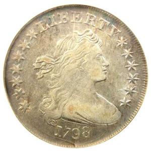 1798年 ドレープドバスト シルバーダラー $1 コイン BB-119- NGC XF40 (EF40) 認定 - 希少品!