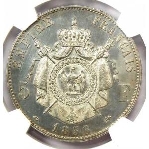 1856年A フランス ナポレオン3世 5フラ...の詳細画像3