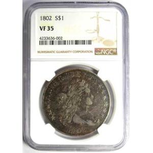 1802年製ドレープバスト銀貨($1) - N...の詳細画像1