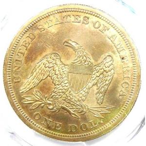 1863年 シーテッド・リバティ銀貨 $1 -...の詳細画像3