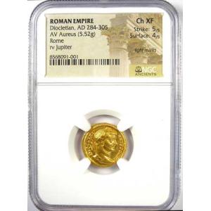 ディオクレティアヌス帝の金貨(アウレウス)ロー...の詳細画像4