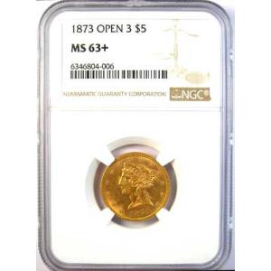 1873年リバティ金貨ハーフイーグル5ドル硬貨...の詳細画像1