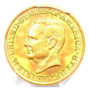 1917年マッキンリー金貨 G$1 - PCGS MS67+ プラスグレード認定 - 6,500ドル相当！