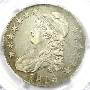 1815/2 キャップドバスト ハーフダラー 50セント - PCGS XF 認定詳細 - 希少なキーデート！