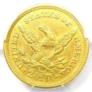 1844年Cミント リバティ金貨 クォーターイ...の詳細画像3