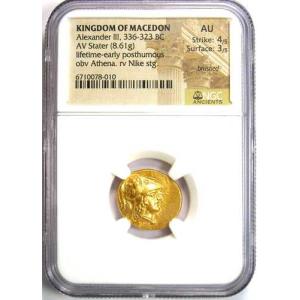 アレクサンドロス大王3世の金貨(マケドニア、紀...の詳細画像1