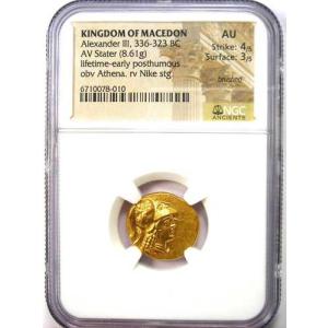 アレクサンドロス大王3世の金貨(マケドニア、紀...の詳細画像4