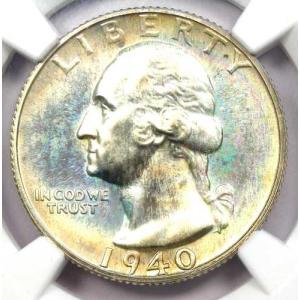 1940年プルーフワシントンクォーター25セント硬貨 - NGC PR68+ レアプラスグレード - 7,750ドル以上の価値