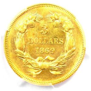 1869年発行 3??ドル金貨(インド)$3 ...の詳細画像3