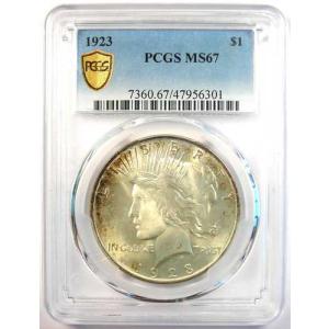 1923年ピース銀貨($1) - PCGS M...の詳細画像1
