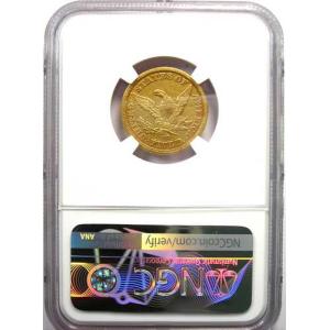 1844-D リバティ金貨ハーフイーグル 5ド...の詳細画像2