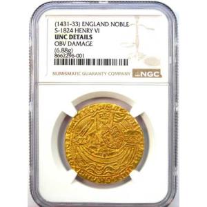 1431-33年 イギリス ヘンリー6世 金貨...の詳細画像1