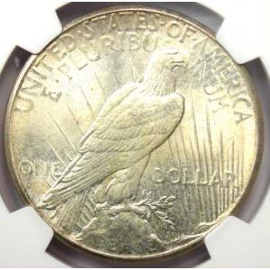 1926年Sミント発行ピース銀貨1ドル。NGC...の詳細画像3