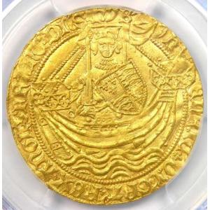 1422-30年 イギリス ヘンリー6世 金貨 ノーブル - PCGS 未流通品詳細 (UNC MS)