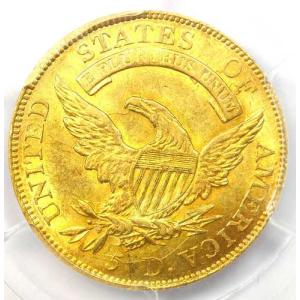 1812年 キャップドバスト金貨 ハーフイーグ...の詳細画像3