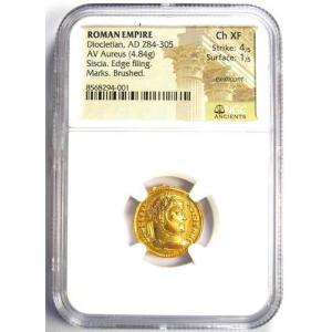 ディオクレティアヌス帝 アウレウス金貨 ローマ...の詳細画像1