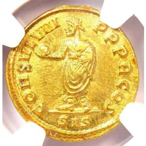 ディオクレティアヌス帝 アウレウス金貨 ローマ...の詳細画像3