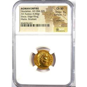 ディオクレティアヌス帝 アウレウス金貨 ローマ...の詳細画像4