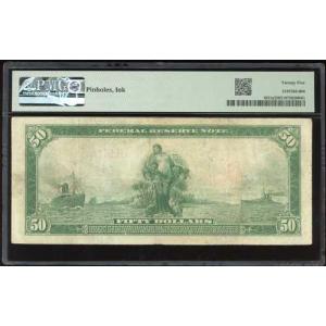 1914年発行 50ドル 赤印章 グラント連邦...の詳細画像1