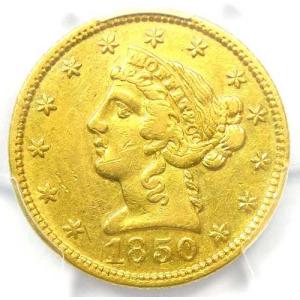 1850年モファット・リバティ金貨ハーフイーグ...の詳細画像4