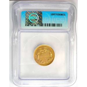 1886年発行の3ドルインディアン金貨 $3 ...の詳細画像2