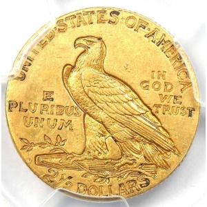 1911年Dミント インド金貨 クォーターイー...の詳細画像3