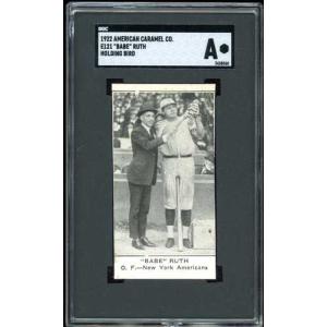 1922年アメリカンキャラメルE121ベーブ・ルースカード（殿堂入り） - SGC認定本物 - レア！