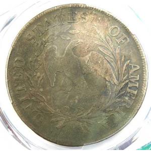 1798年 小型鷲のドレープ胸像 銀貨 1ドル...の詳細画像3