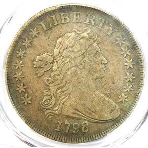 1798年 小型鷲のドレープ胸像 銀貨 1ドル...の詳細画像4