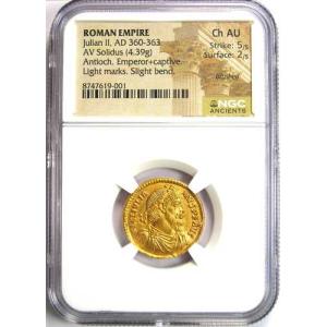 ユリアヌス2世 金貨 AV ソリドゥス ローマ...の詳細画像1