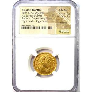 ユリアヌス2世 金貨 AV ソリドゥス ローマ...の詳細画像4