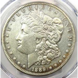 1889年CC モーガン銀貨 1ドル カーソンシティコイン - PCGS鑑定済み AU 詳細