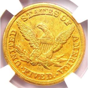 1854年Cミント リバティ金貨ハーフイーグル...の詳細画像3