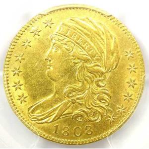1808年キャップドバスト金貨ハーフイーグル5...の詳細画像4