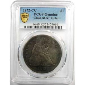 1872年CC シーテッド・リバティ銀貨 カー...の詳細画像1